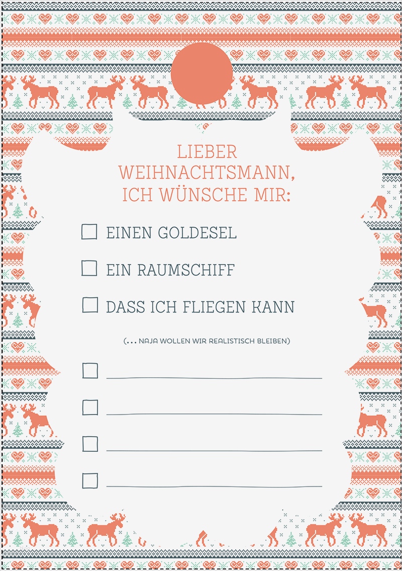 Wunschzettel Weihnachten Vorlage Beste Dein Weihnachts Wunschzettel Zum Ausdrucken