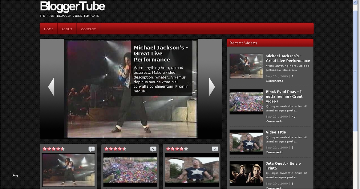 BloggerTube Blogger Video Template