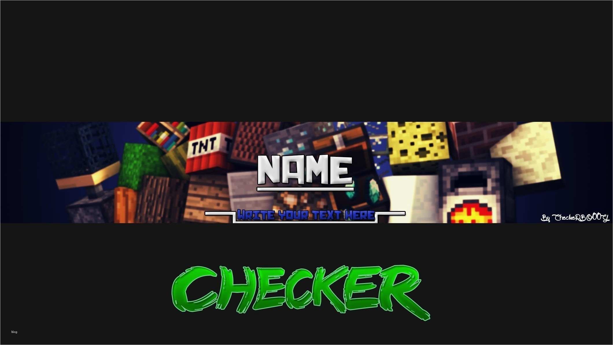 Yt Banner Vorlage Luxus Minecraft Youtube Banner