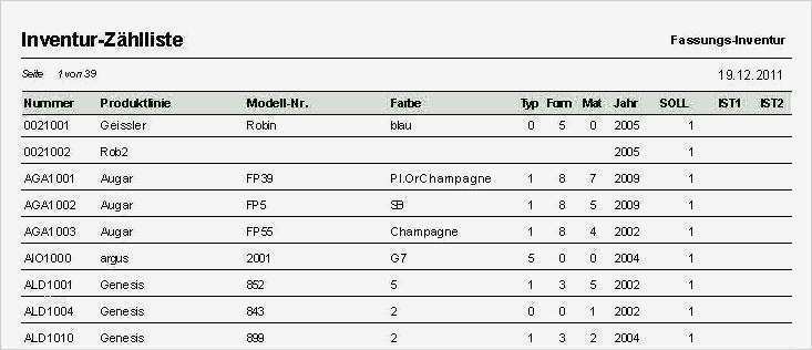 Zählliste Inventur Vorlage Einzigartig Retinasoft