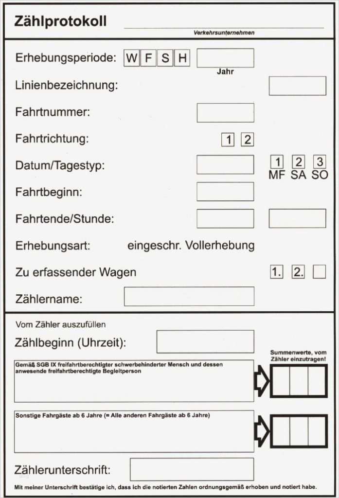Zählprotokoll Kasse Vorlage Süß Richtlinie Zur Erstattung Der Fahrgeldausfälle Im