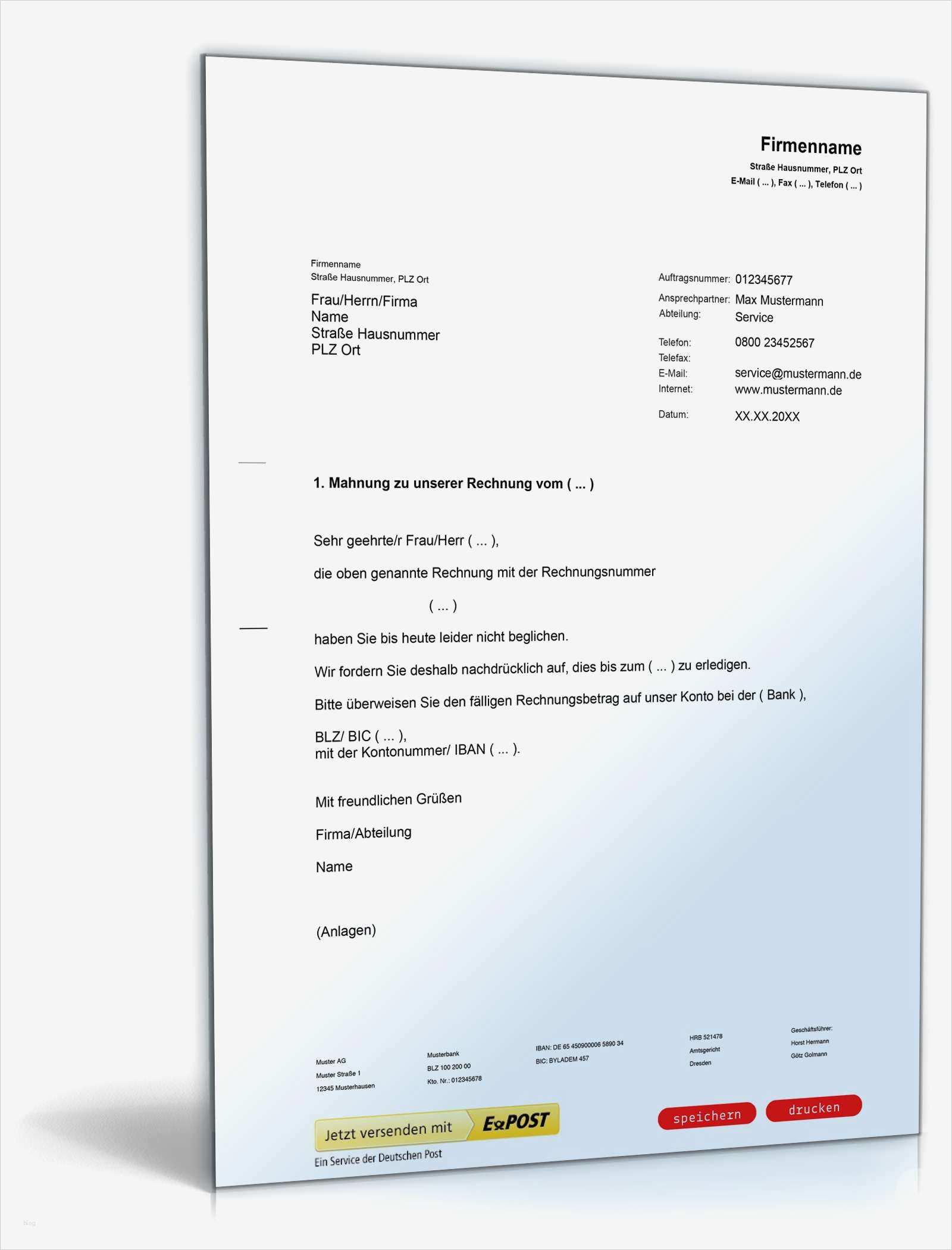 Zahlungserinnerung Miete Vorlage Erstaunlich 1 Mahnung Zahlungserinnerung