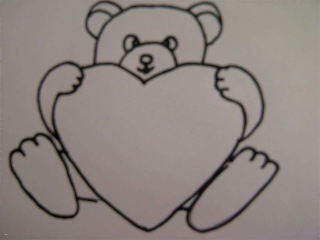 Zeichnen Lernen Vorlagen Anfänger Cool Teddybär Mit Herz Zeichnen