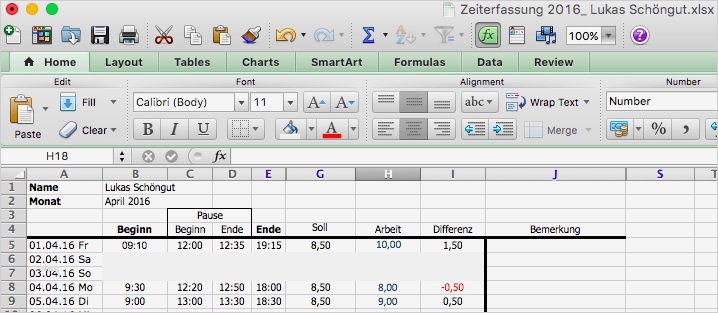 Zeiterfassung Excel Vorlage Kostenlos Einzigartig Excel Zeiterfassung Vorteile Und Nachteile