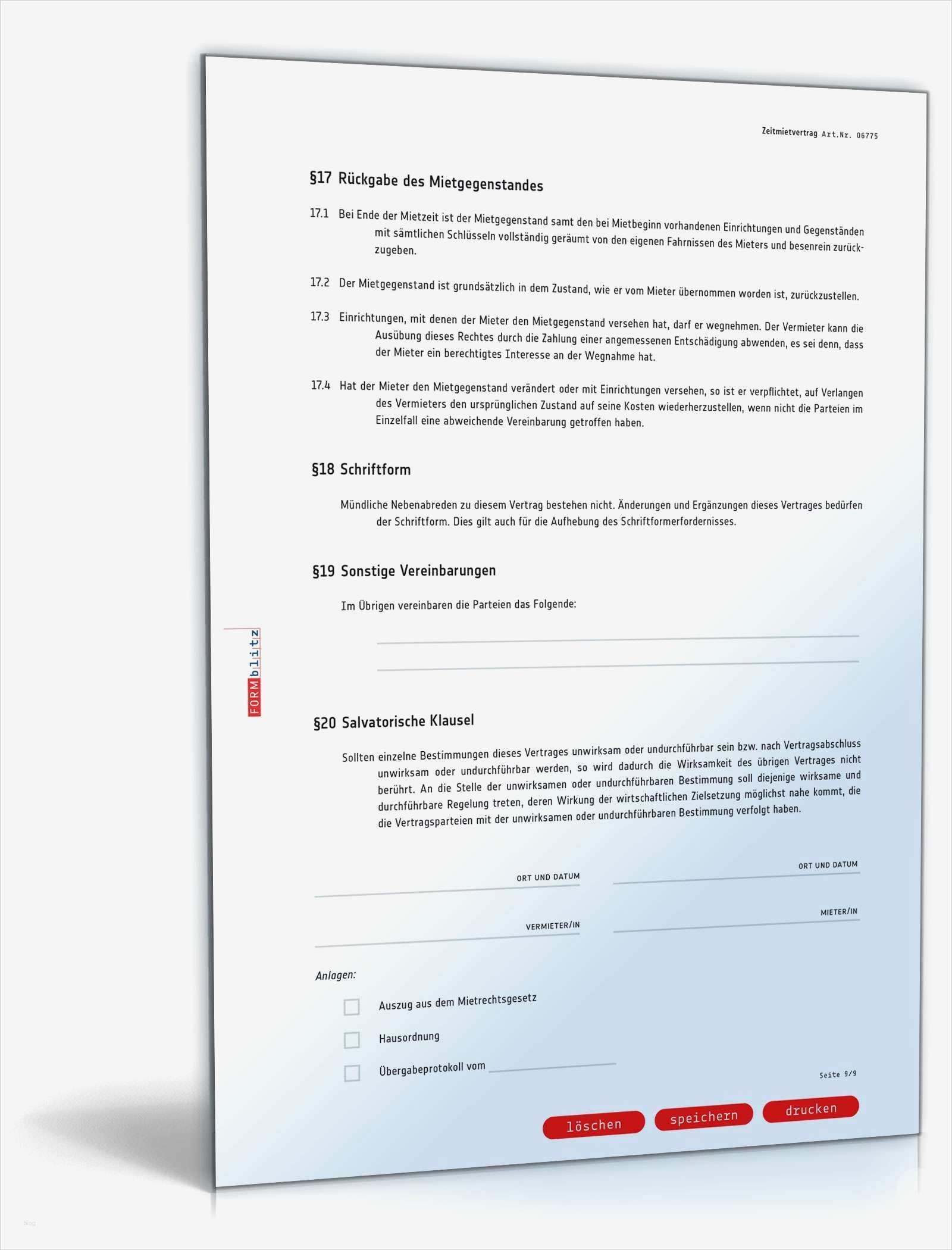 Zeitmietvertrag Vorlage Süß Zeitmietvertrag Muster Vorlage Zum Download