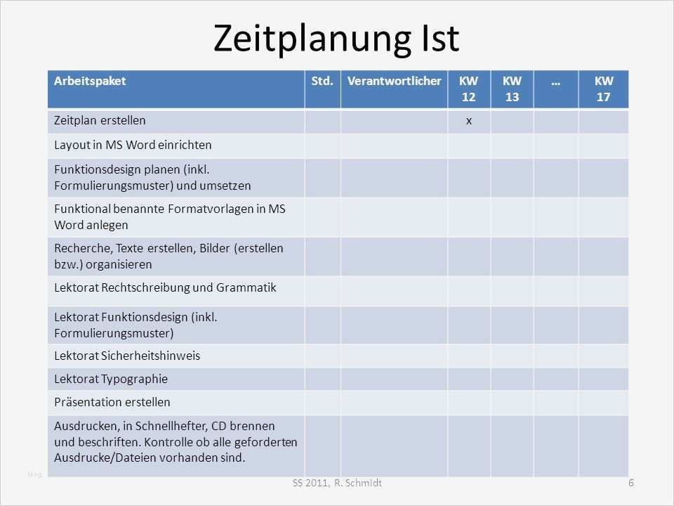 Zeitplan Vorlage Word Schön Projektarbeit Technische Dokumentation Ppt Video Online