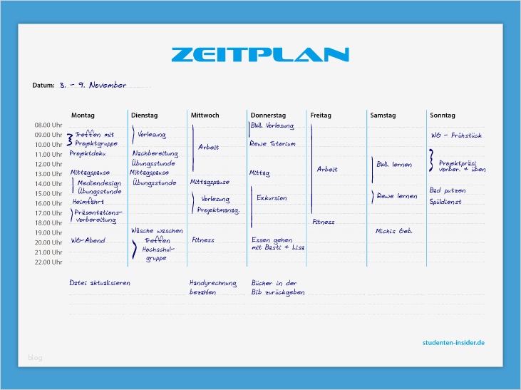 Zeitplan Vorlage Wunderbar Zeitplan Woche