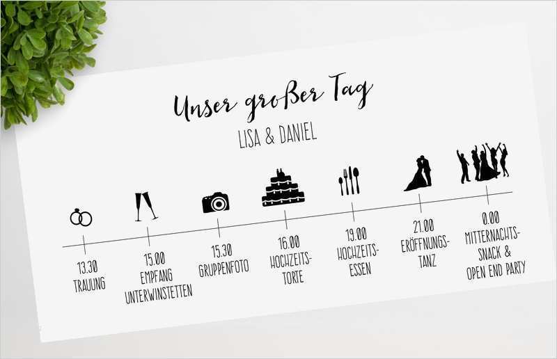 Zeitstrahl Vorlage Genial Hochzeitsdeko 10 Hochzeitsprogramme Mit „zeitstrahl