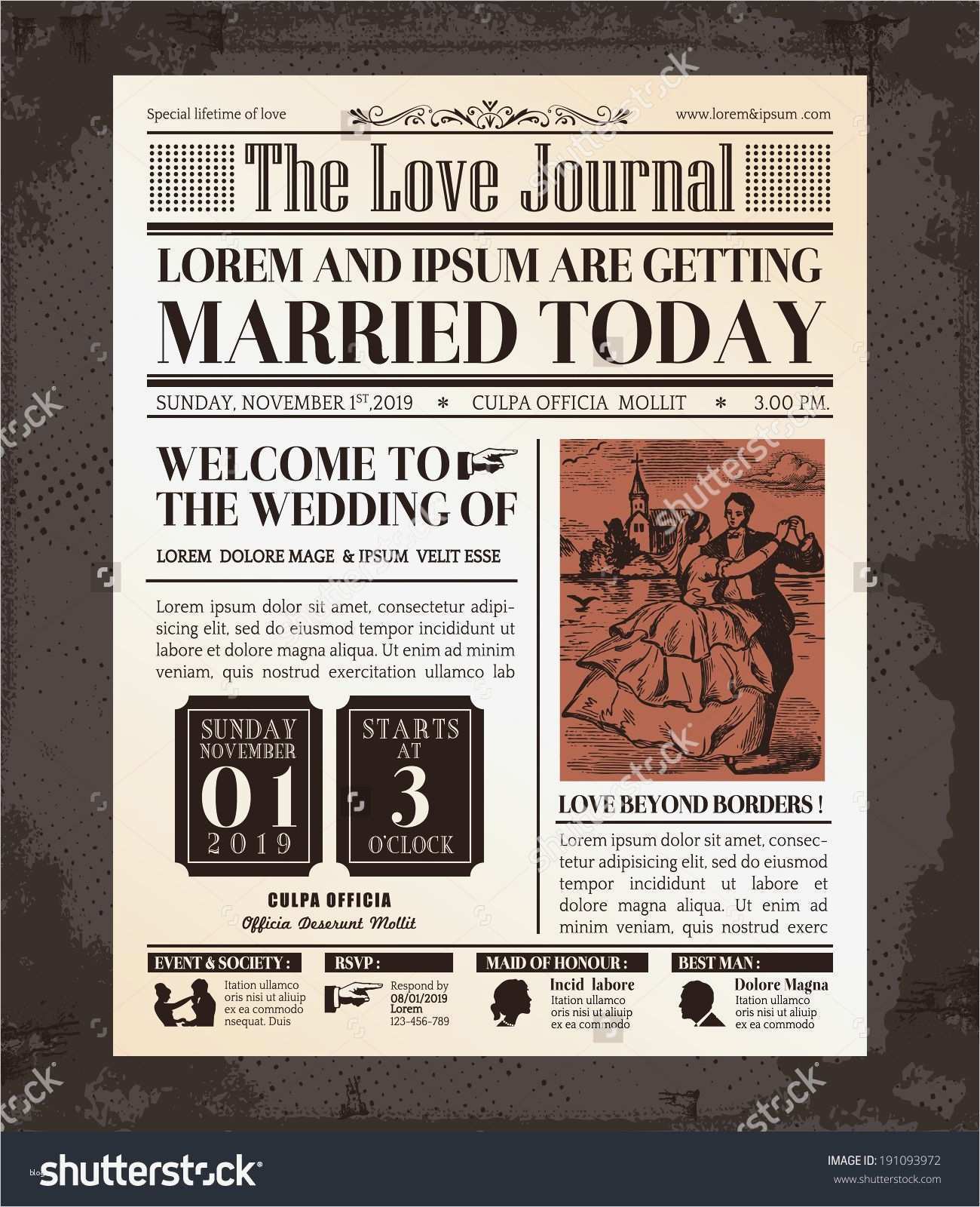 Zeitung Erstellen Vorlage Bewundernswert Einladung Zeitung Vorlage Kostenlos