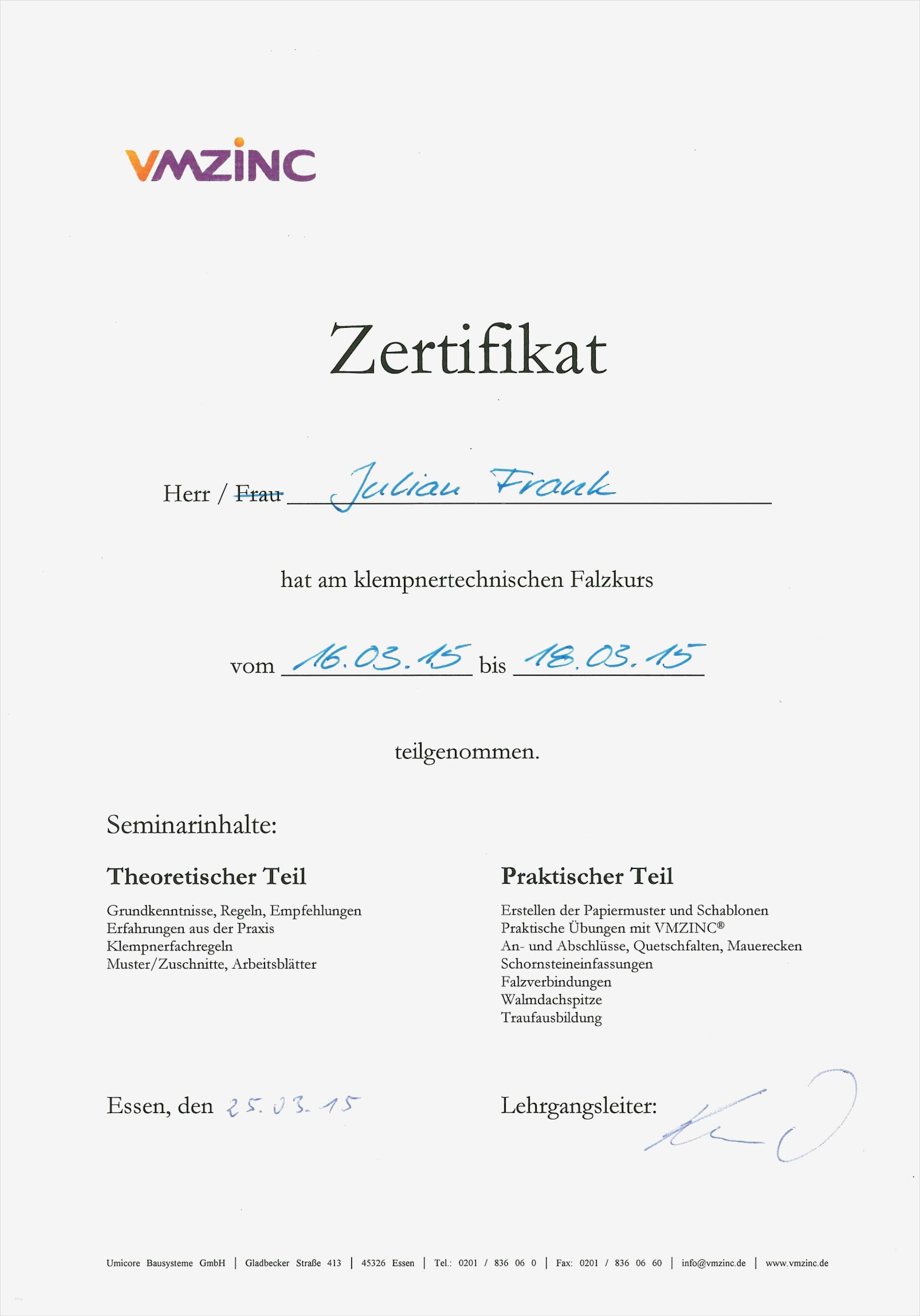 Zertifikat Vorlage Gut atemberaubend Empfehlung Zertifikat Vorlage Bilder Entry