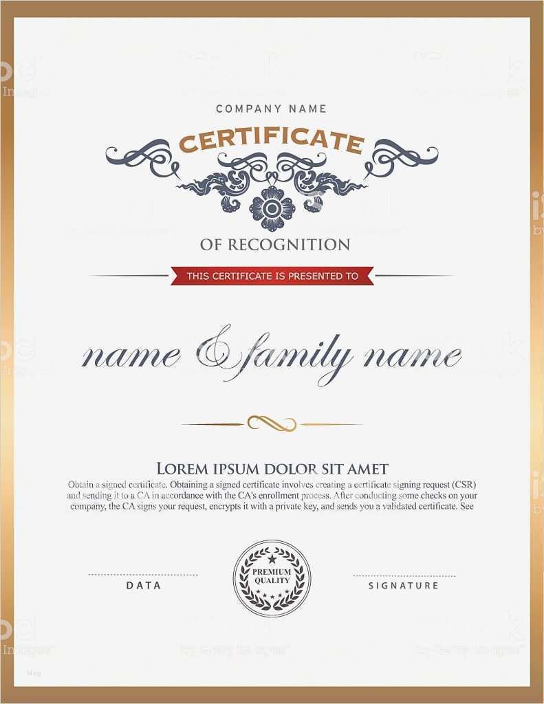 Zertifikat Vorlage Gut Zertifikat Vorlage Vektor Illustration