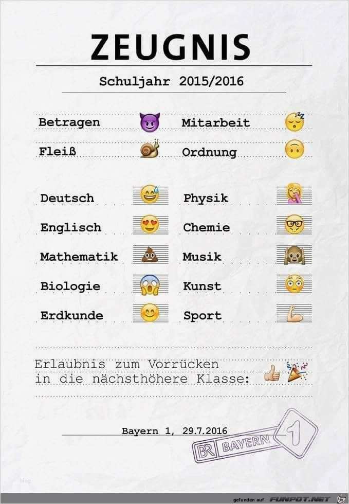 Zeugnis Vorlage Zum Ausfüllen Erstaunlich Zeugnis In Unserer Zeit Witzige Bilder
