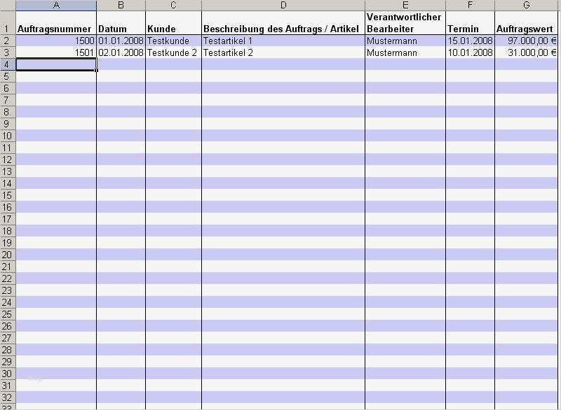 Zielvereinbarung Vorlage Kostenlos Cool Rs Auftragsbuch Excel tool