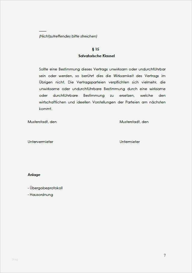 Zimmer Reservieren Vorlage Elegant Untermietvertrag Wg Zimmer Vorlage sofort Zum Download