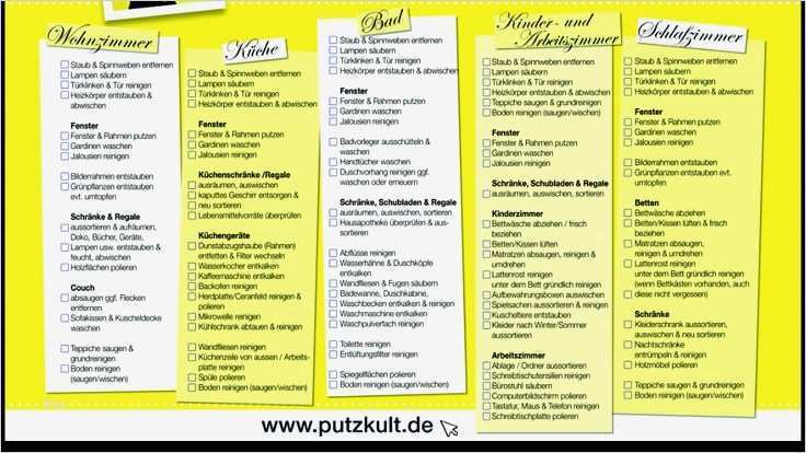 Zimmer Reservieren Vorlage Schön Putzplan Für Den Frühjahrsputz