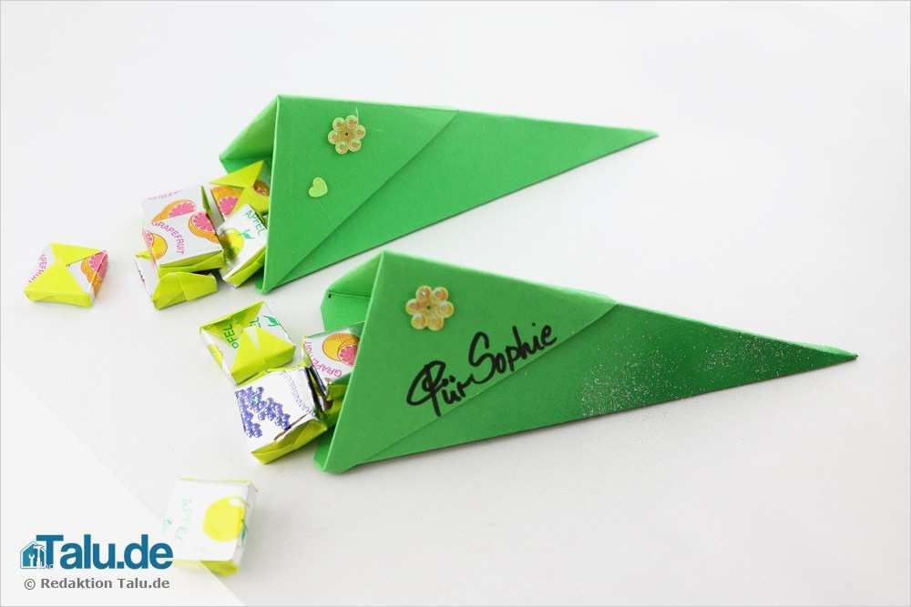 Zuckertüte Basteln Vorlage Best Of Kleine Mini Schultüte Basteln Diy Anleitung Talu