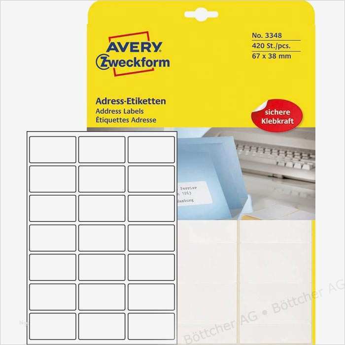 Zweckform 3348 Vorlage Word Beste Zweckform 3348 Avery Etiketten Weiß 67 X 38mm