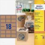 Zweckform Etiketten Vorlagen Elegant Avery Zweckform Naturbraune Etiketten Eckig