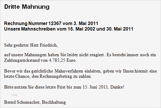 Textvorlagen für Ihre Mahnungen 1 2 3 Mahnung fice