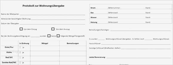 Zwischenmietvertrag Vorlage Kostenlos Luxus Ubergabeprotokoll Wohnung Ubergabeprotokoll Mietwohnung