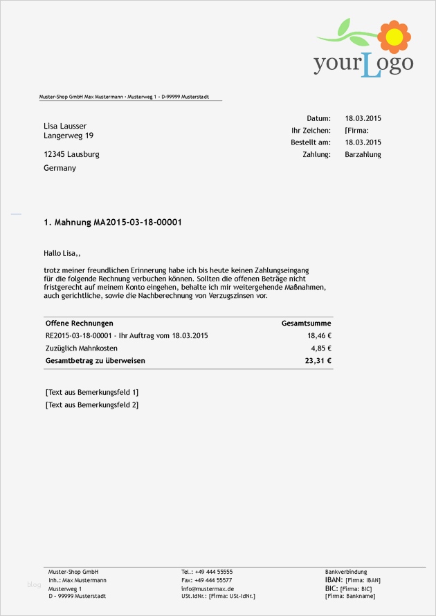 2 Mahnung Mit Mahngebühr Vorlage Elegant Mahnung Mahn 0001 Support Das software Und Peripherie