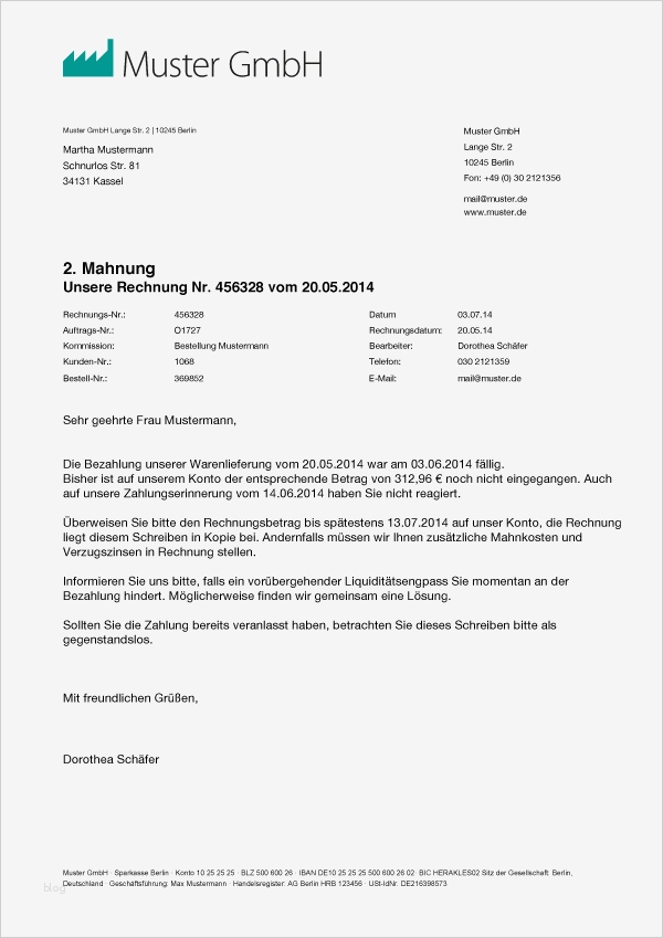 2 Mahnung Mit Mahngebühr Vorlage Wunderbar Mahnung Muster & Vorlage Zum Mahnung Schreiben