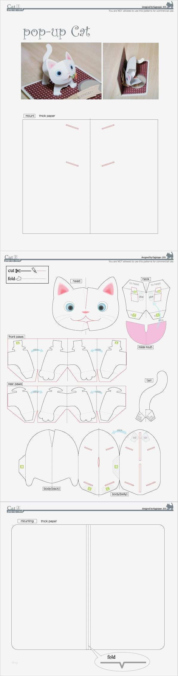 3d Karten Vorlagen Bewundernswert Pop Up Vorlage Katze …