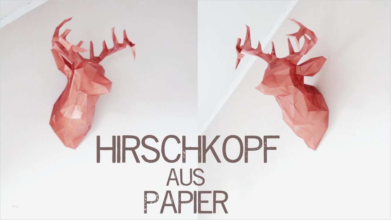3d origami Vorlagen Zum Ausdrucken Erstaunlich Diy origami Hirschkopf Trophäe Kekulo