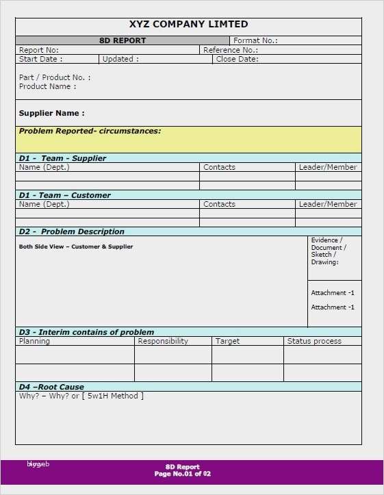 A3 Report Vorlage Excel Deutsch Cool Großzügig 8d Korrekturmaßnahmenvorlage Galerie