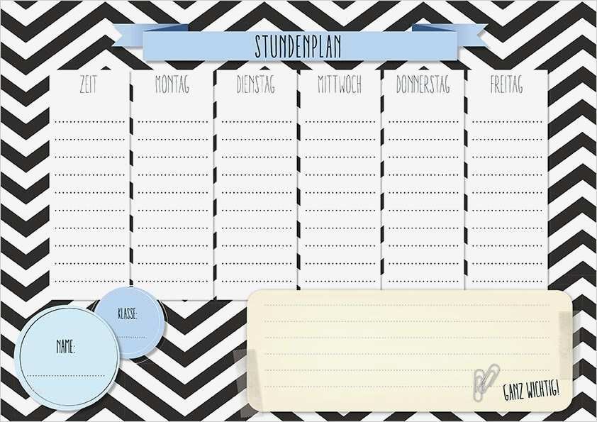 A4 Etiketten Vorlage Word Erstaunlich Download Stundenplanvorlagen In Den Größen Din A4 Und Din A5