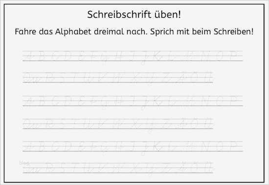 Abc Schreiben Lernen Vorlagen Kostenlos Neu Vereinfachte Ausgangsschrift Schreibschrift Kostenlos
