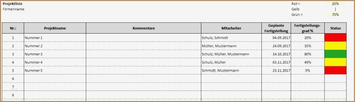 Abfallkalender Excel Vorlage Einzigartig 16 Projektliste Excel Vorlage Vorlagen123 Vorlagen123