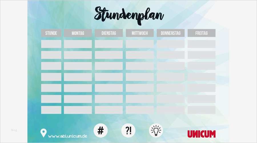 Abi Artikel Vorlage Erstaunlich Stundenplan Zum Ausdrucken 4 Coole Designs Unicum Abi