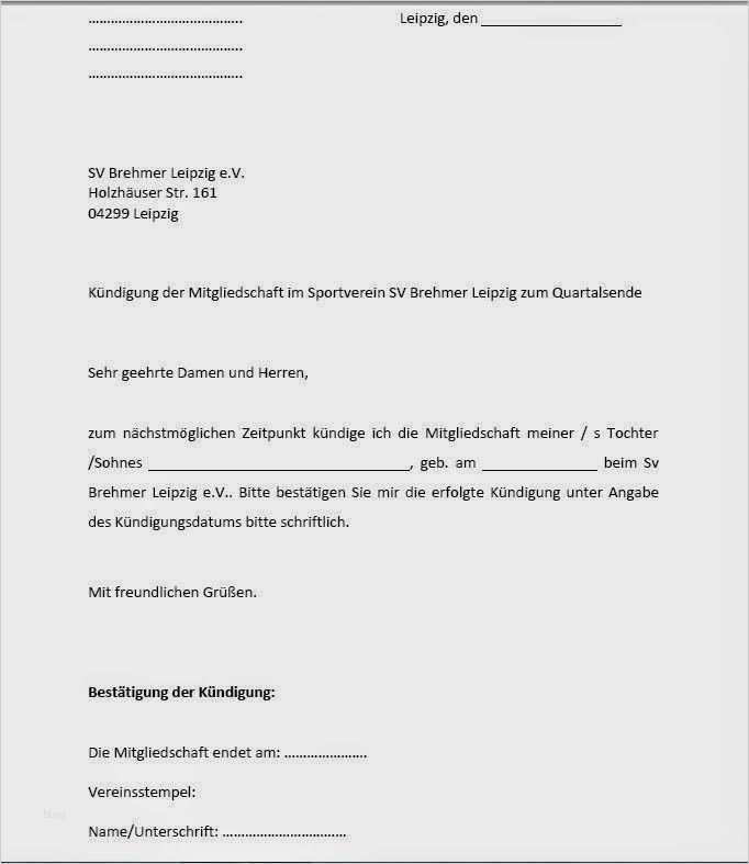 Abmeldung Verein Vorlage Hübsch Abmeldung Fußballverein Vorlage Wfv Kündigung Vorlage