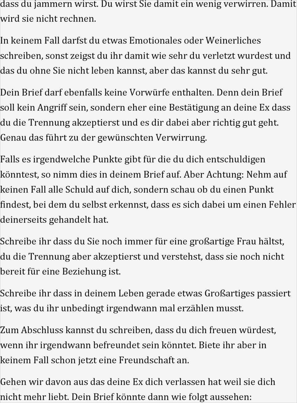 Abschiedsbrief Trennung Vorlage Best Of Was Du Mit Dem Brief Bewirken Wirst Wenn Dich Deine Ex