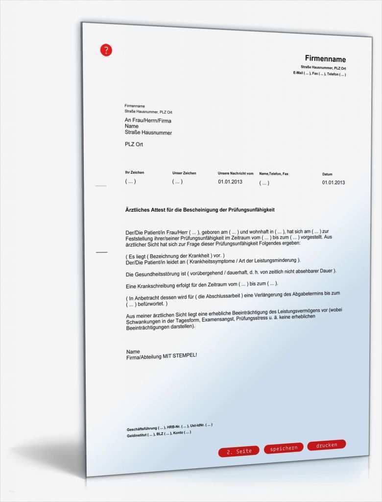 Adobe Stempel Vorlagen Luxus Prüfungsunfähigkeitsbescheinigung