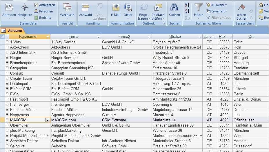 Adressverwaltung Excel Vorlage Best Of Crm software Kontakt Und Adressverwaltung