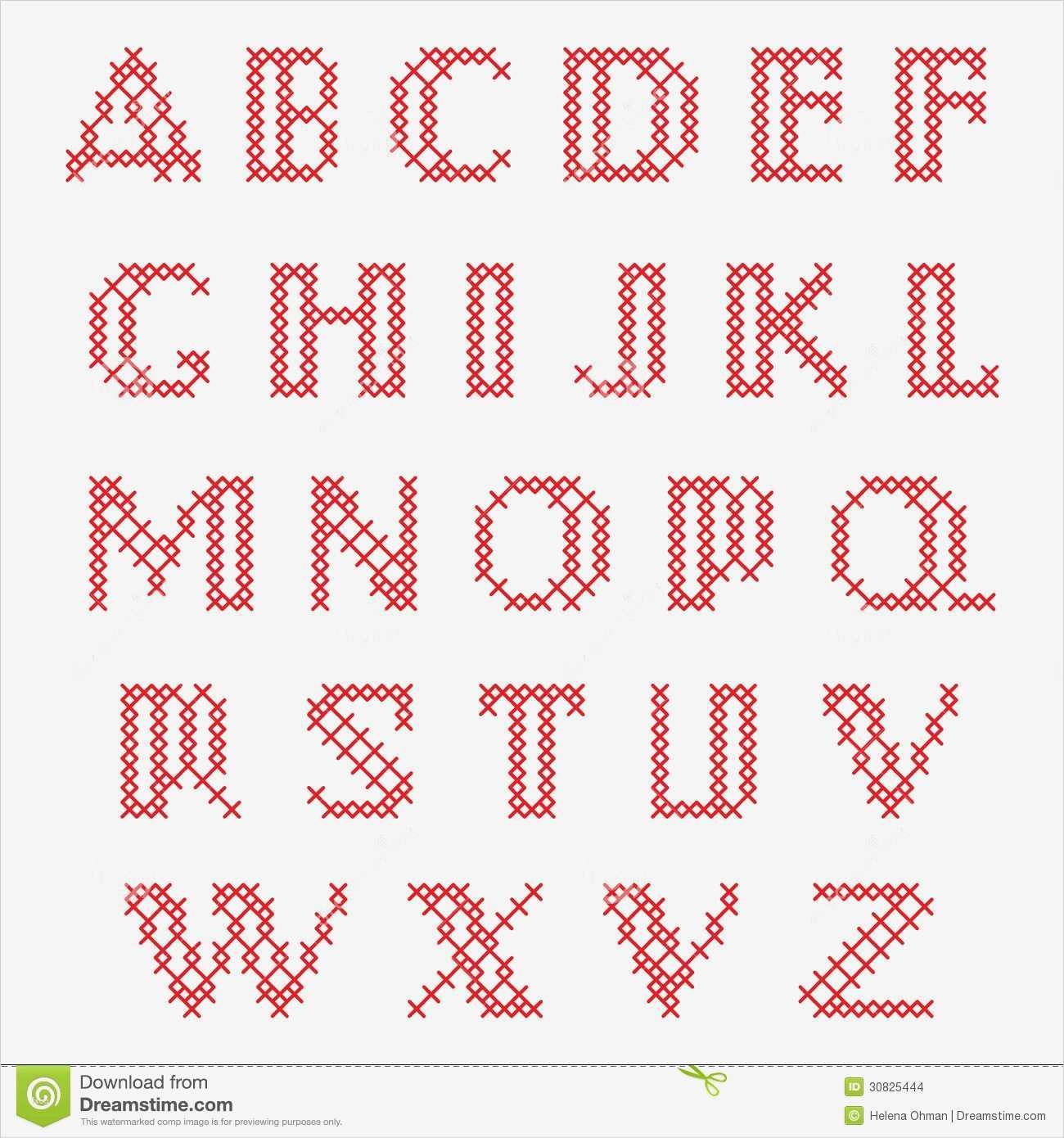 Adventskalender Sticken Vorlagen Inspiration Kreuzstich Alphabet Stockbilder Bild