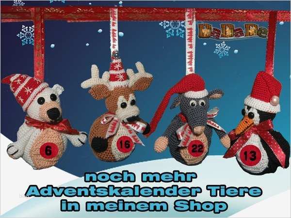 Adventskalender Sticken Vorlagen Luxus Rentier Adventskalender Häkeln Adventsdeko