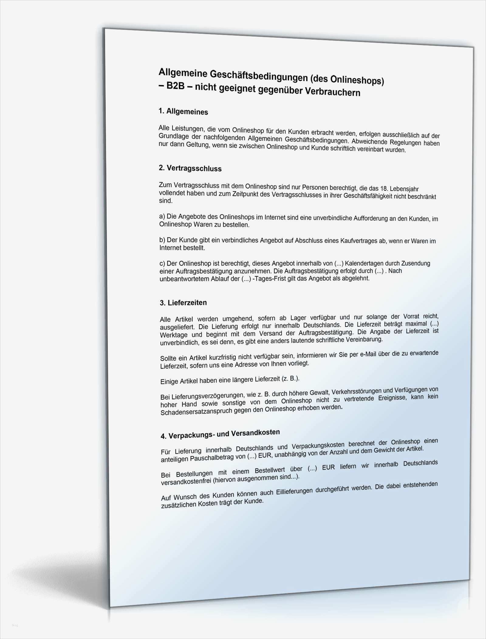 Agb Onlineshop Vorlage Erstaunlich Agb Internethandel Zwischen Unternehmern Muster Zum Download
