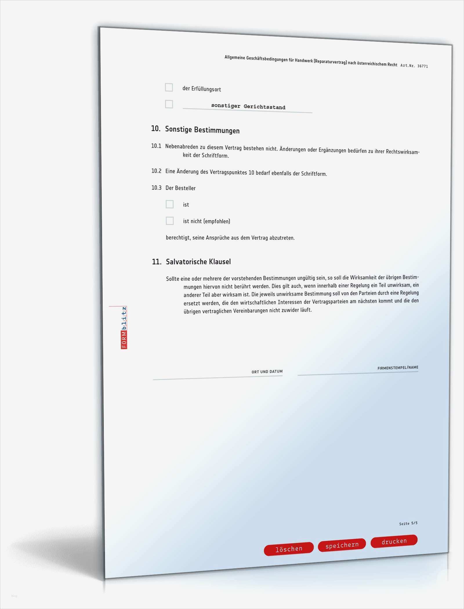 Agb Vorlage Handwerk Großartig Agb Handwerk Muster Vorlage Zum Download