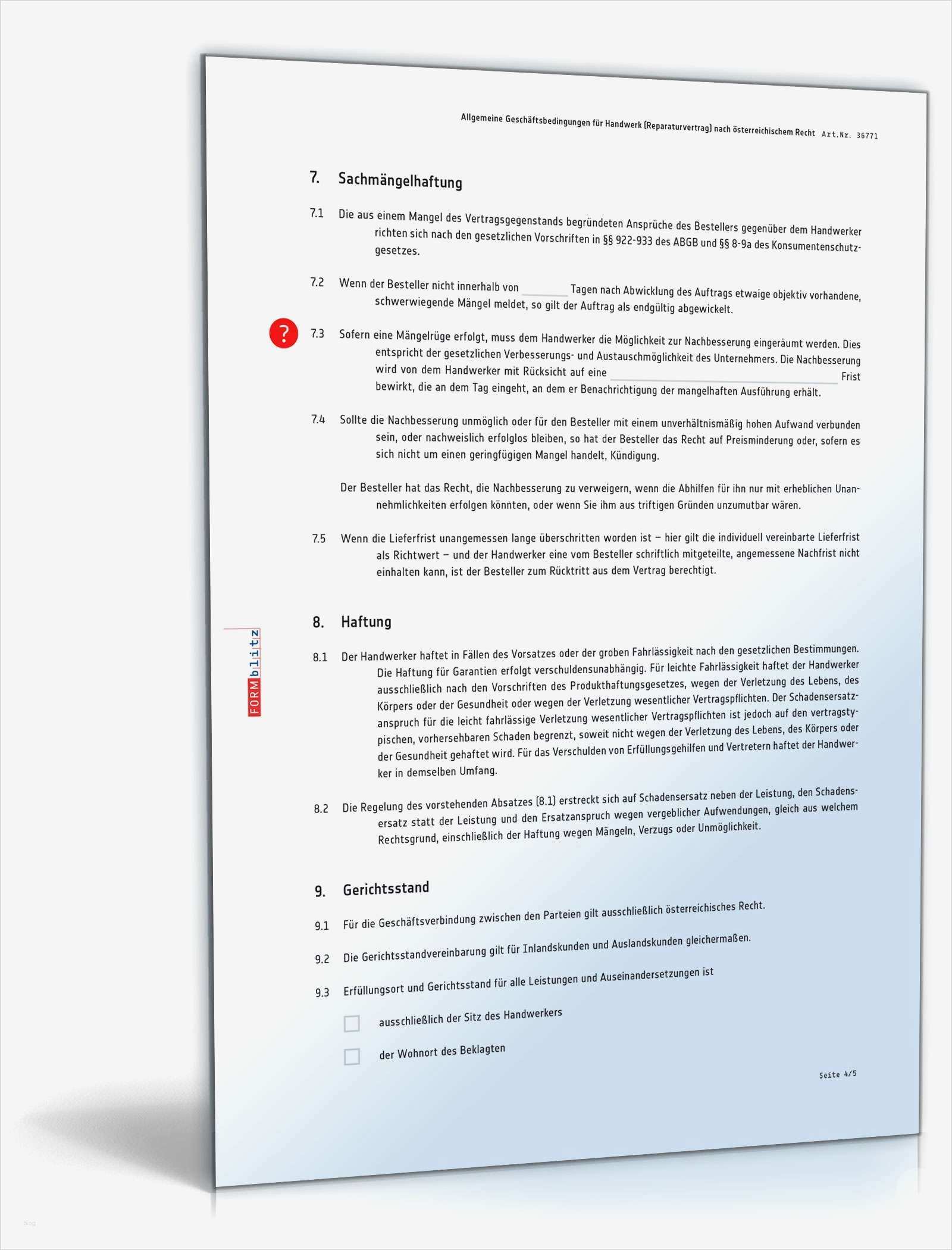 Agb Vorlage Handwerk Gut Agb Handwerk Muster Vorlage Zum Download