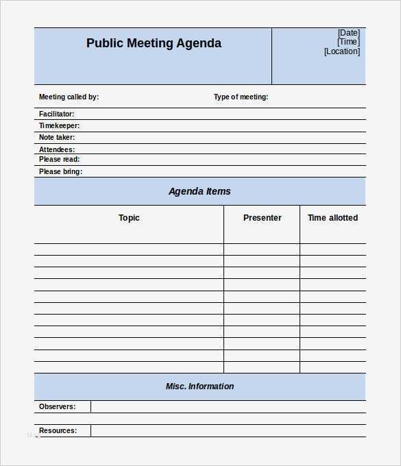 Agenda Vorlage Word Kostenlos Neu 50 Meeting Agenda Templates Pdf Doc