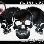 Airbrush Vorlagen Kostenlos Inspiration Airbrush Schablone Für Schädel totenköpfe Skulls