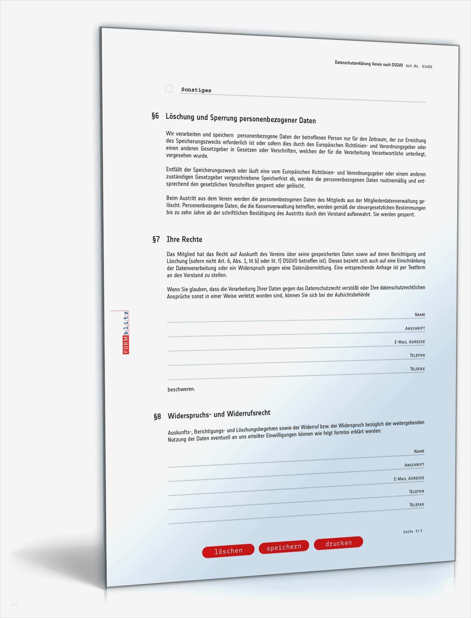 Allergenkennzeichnung Vorlage Download Genial Datenschutzerklärung Verein Muster Zum Download