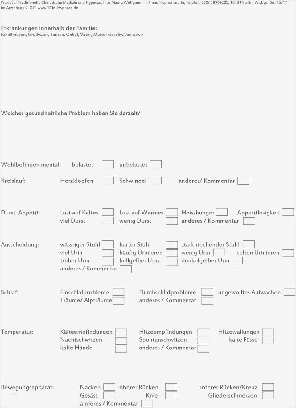 Anamnese Fragebogen Vorlage Erstaunlich Anamnese Für Tcm Bitte Füllen Sie Den Fragebogen