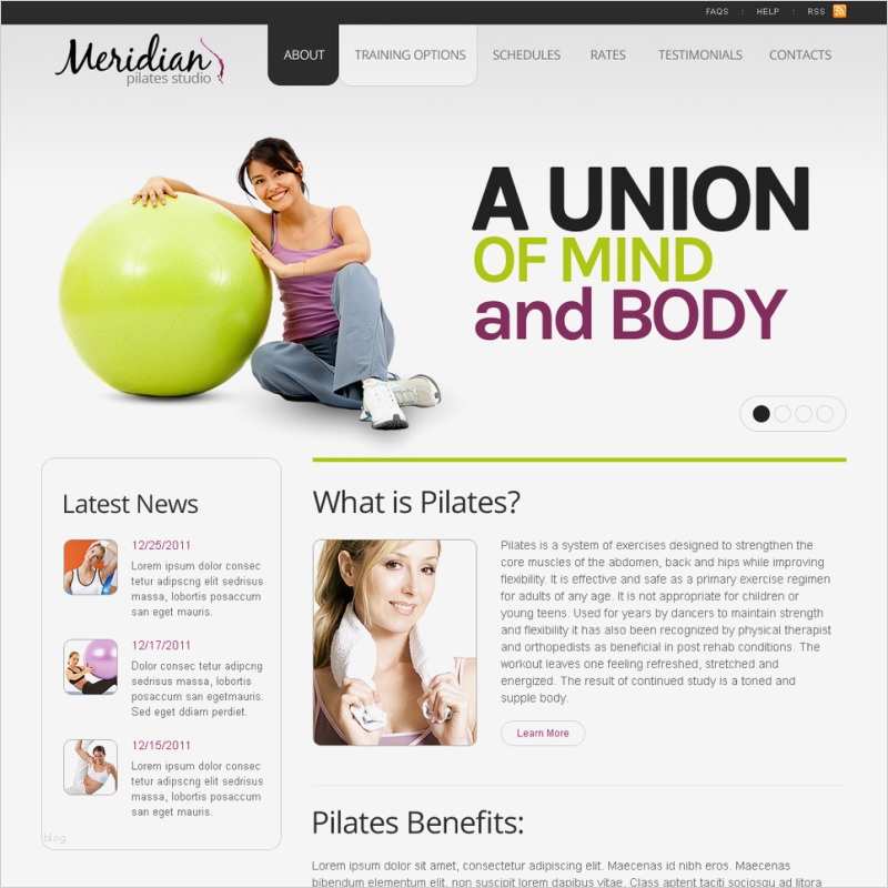 Angebot Bestätigen Vorlage Genial Meridian Fitness HTML Homepage Vorlage