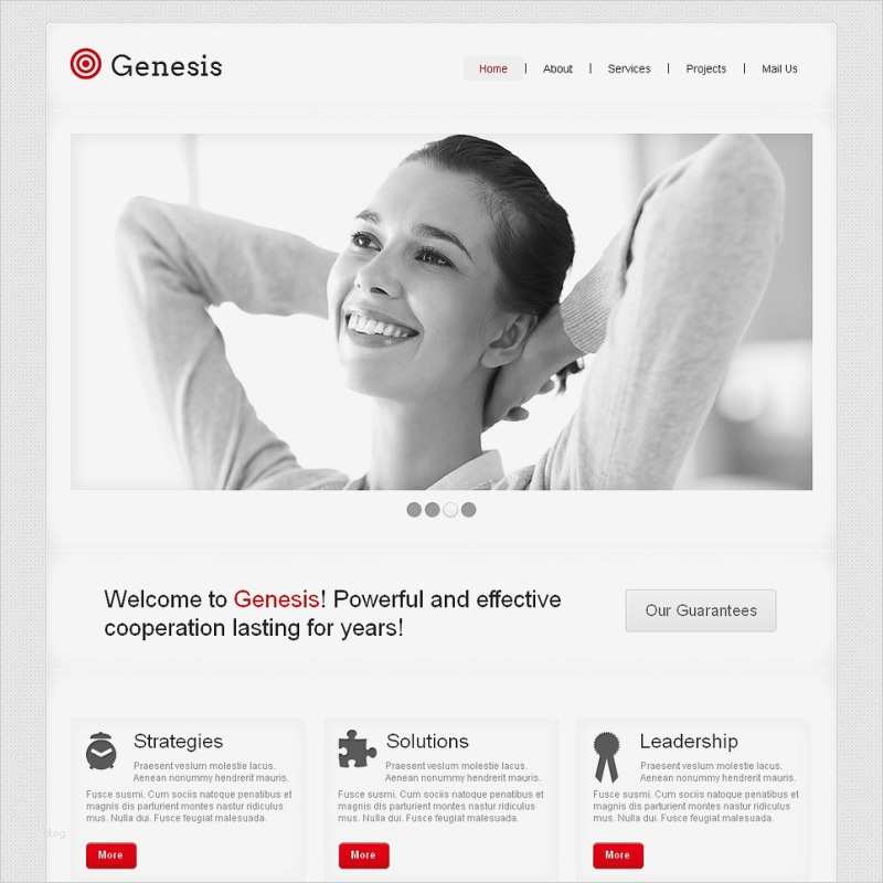 Angebot Bestätigen Vorlage Wunderbar Genesis HTML Homepage Vorlage