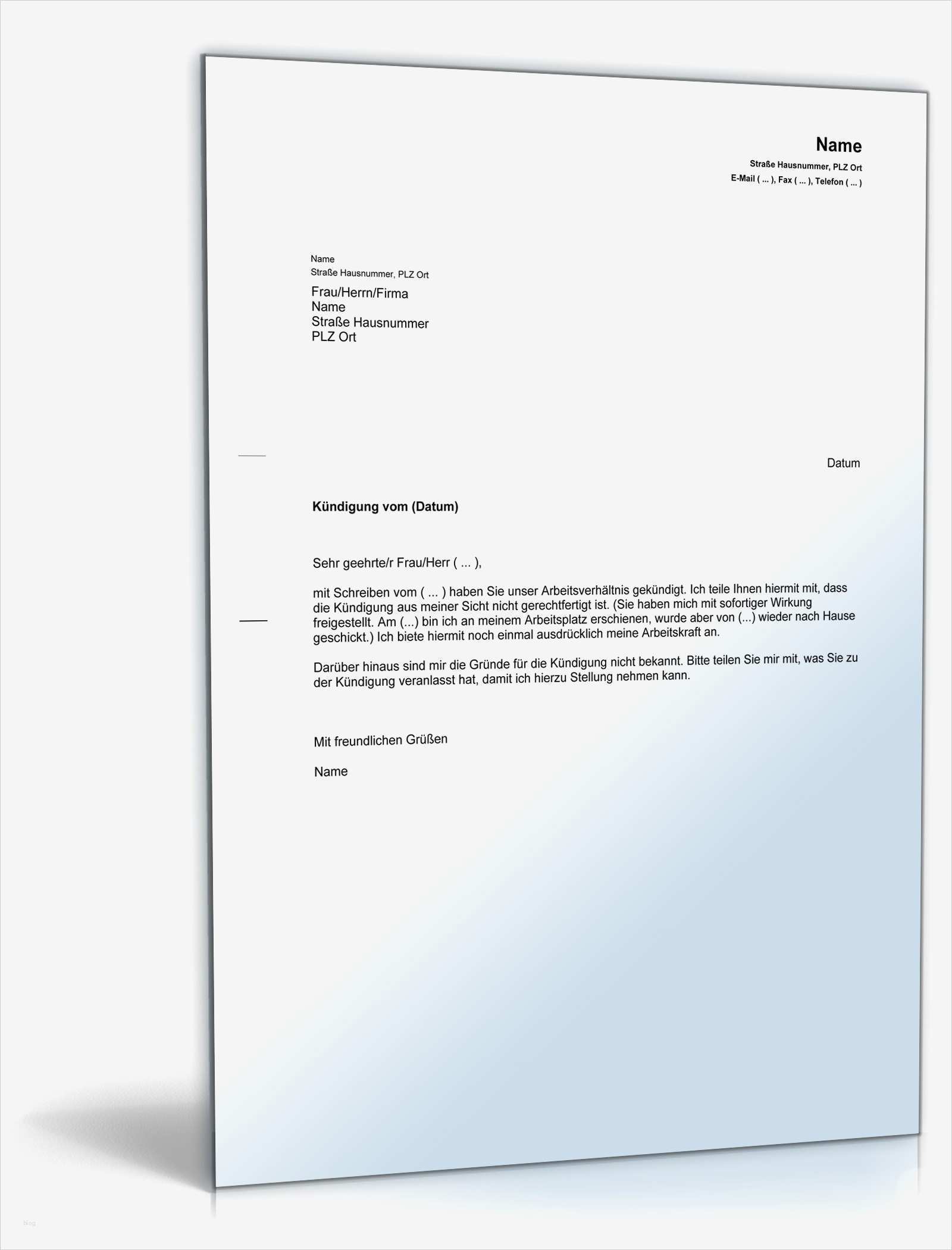 Angebot Dienstleistung Vorlage Angenehm Angebot Arbeitskraft Nach Kündigung