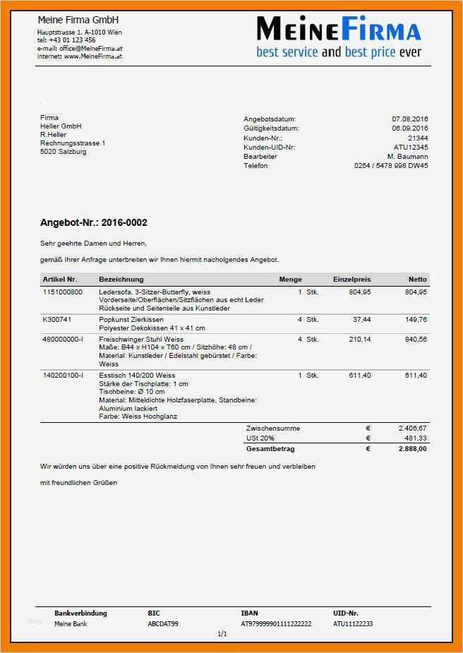 Angebot Freelancer Vorlage Fabelhaft 5 Angebote Muster